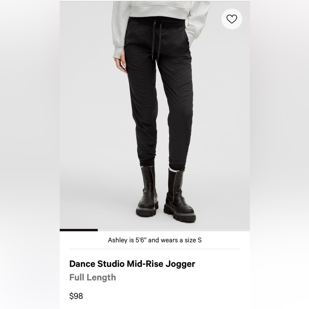 Lululemon Dance Studio Mid-Rise Joggers 28”